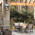 Beautiful outdoor living room by Roswell landscapers