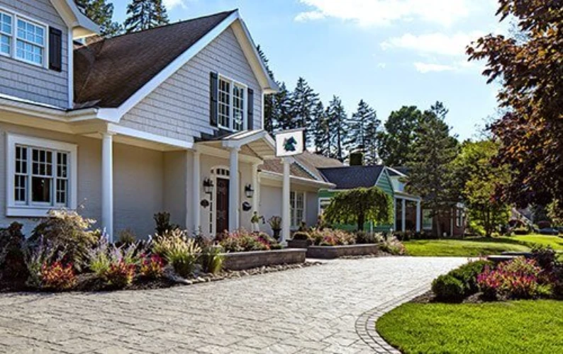 Techo-Bloc driveway pavers in north metro Atlanta installed by Hardscape and Landscaping Contractors in Suwanee GA